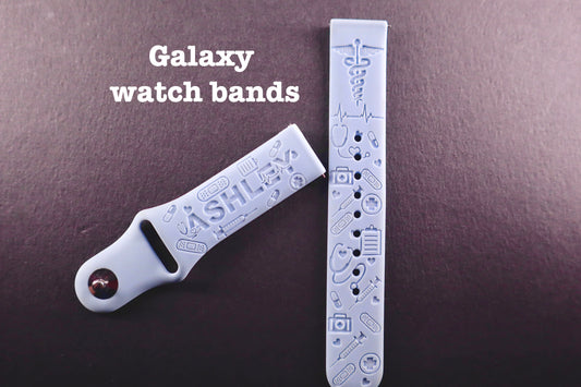 Nurse Engraved Silicon Galaxy Watch Band